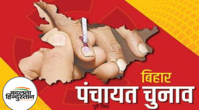 बिहार पंचायत चुनाव। किस जिले में कब होगी वोटिंग, देखें पूरी लिस्ट।